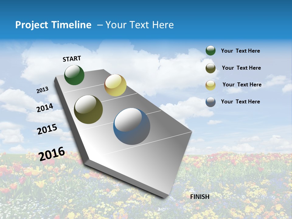 Colorful Sunny Blue PowerPoint Template