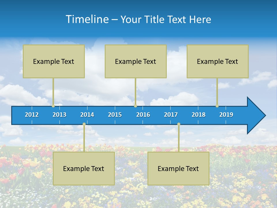 Colorful Sunny Blue PowerPoint Template