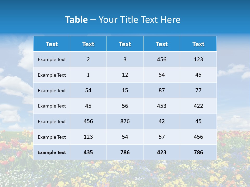 Colorful Sunny Blue PowerPoint Template