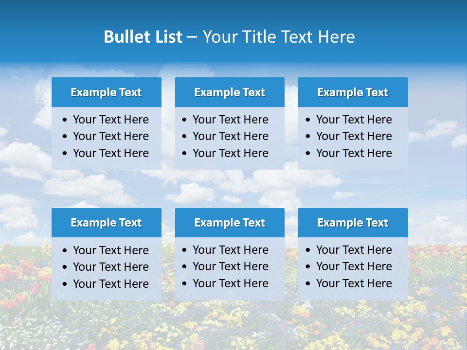 Colorful Sunny Blue PowerPoint Template