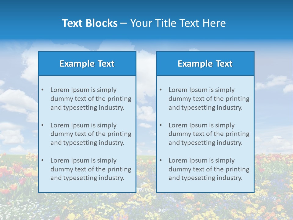 Colorful Sunny Blue PowerPoint Template
