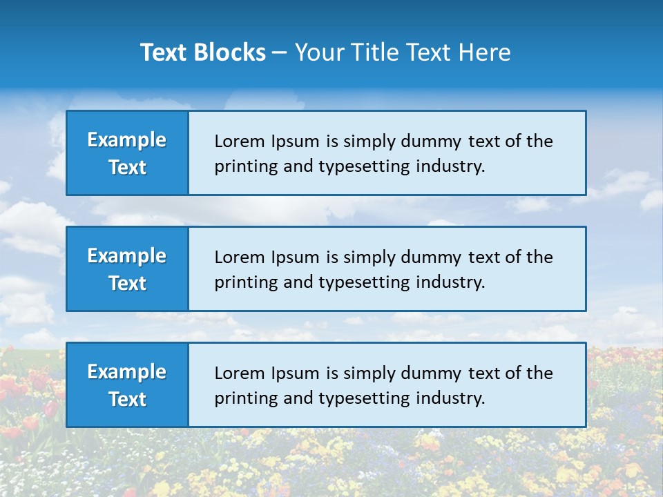 Colorful Sunny Blue PowerPoint Template