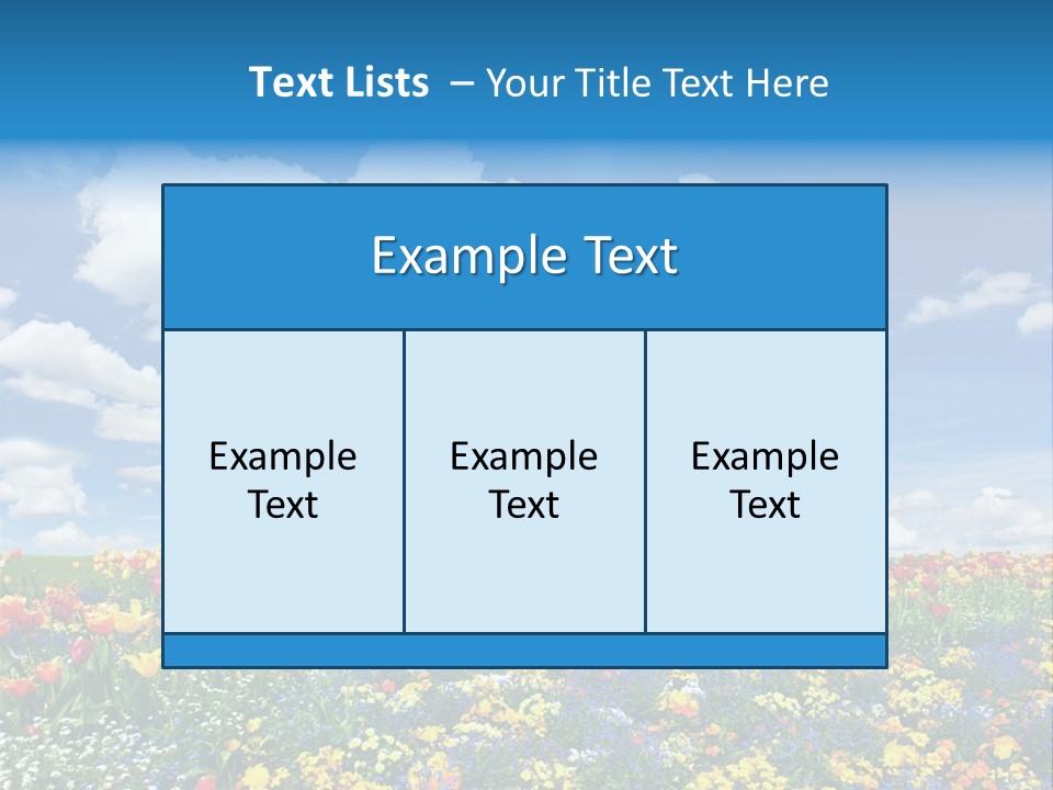 Colorful Sunny Blue PowerPoint Template