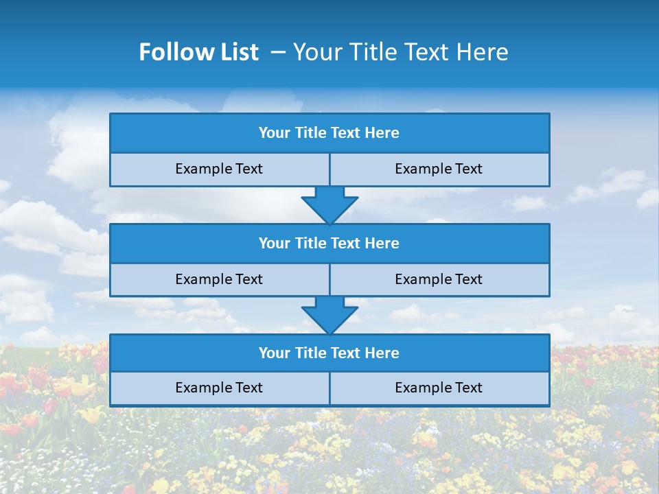 Colorful Sunny Blue PowerPoint Template