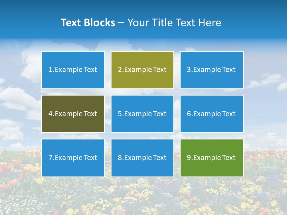 Colorful Sunny Blue PowerPoint Template