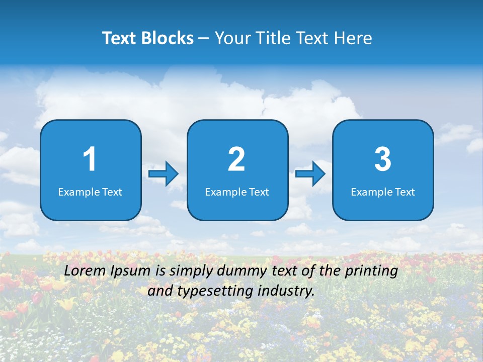 Colorful Sunny Blue PowerPoint Template