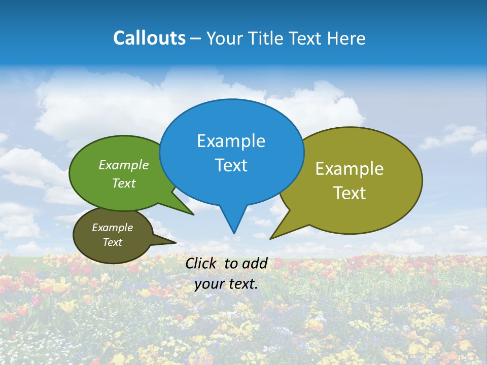 Colorful Sunny Blue PowerPoint Template