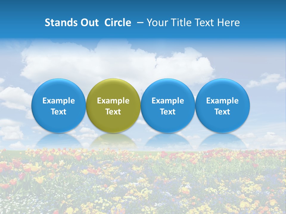 Colorful Sunny Blue PowerPoint Template