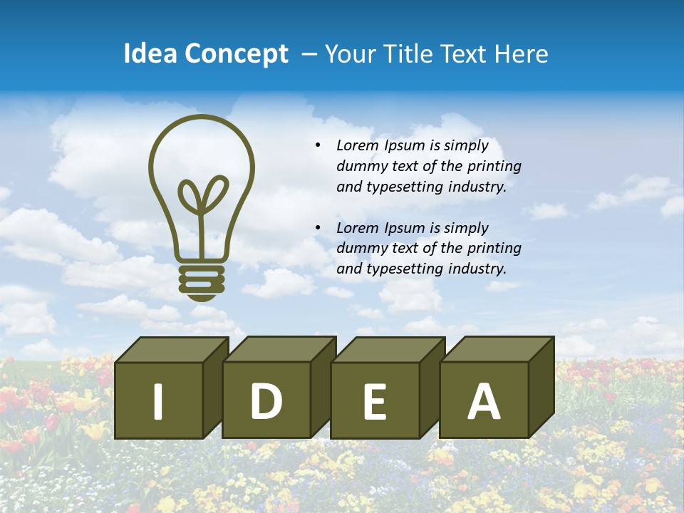 Colorful Sunny Blue PowerPoint Template