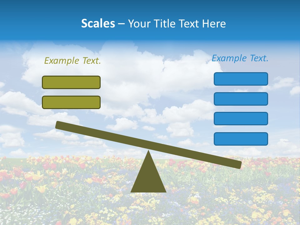 Colorful Sunny Blue PowerPoint Template