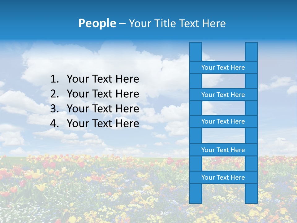Colorful Sunny Blue PowerPoint Template
