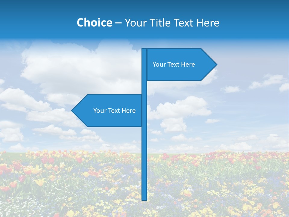 Colorful Sunny Blue PowerPoint Template