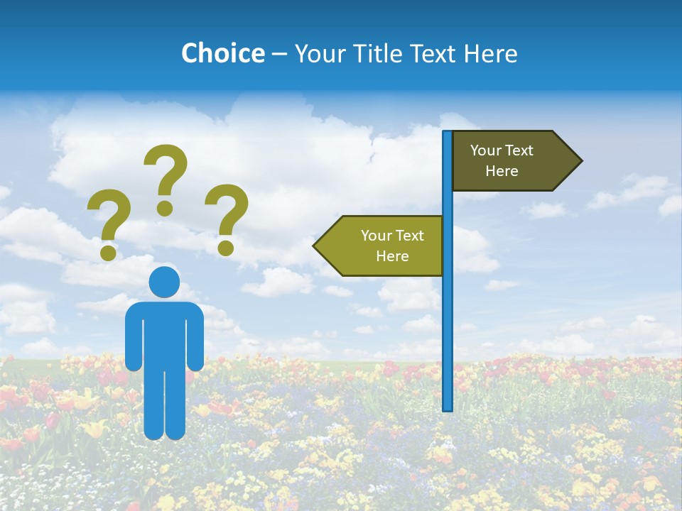 Colorful Sunny Blue PowerPoint Template