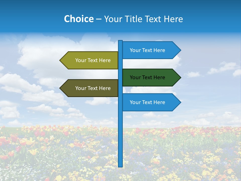 Colorful Sunny Blue PowerPoint Template