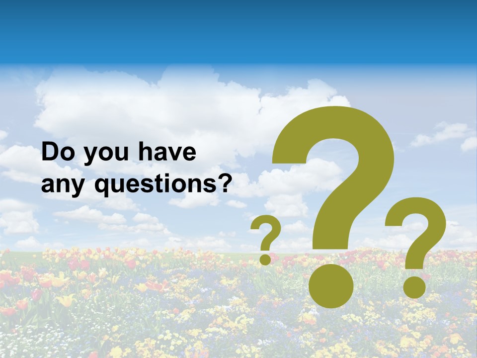 Colorful Sunny Blue PowerPoint Template