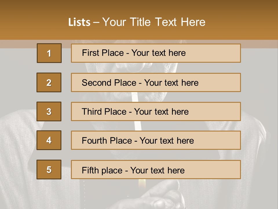 Male Face Habit PowerPoint Template