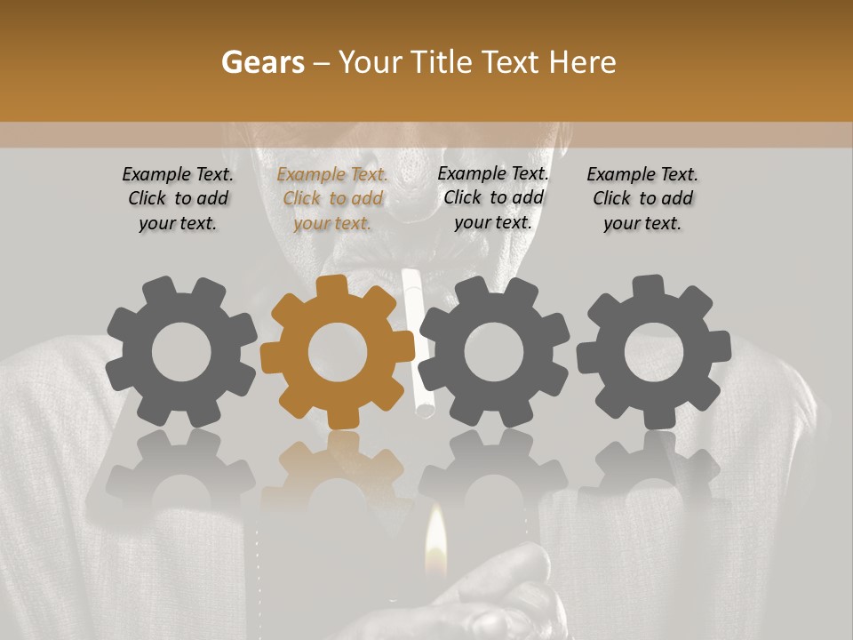 Male Face Habit PowerPoint Template