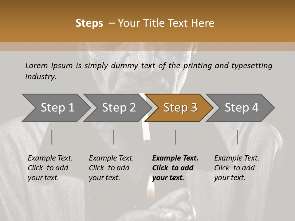 Male Face Habit PowerPoint Template