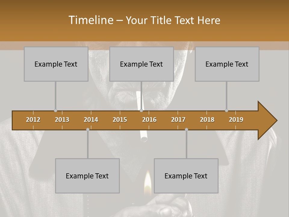 Male Face Habit PowerPoint Template