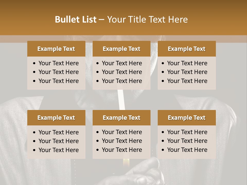 Male Face Habit PowerPoint Template