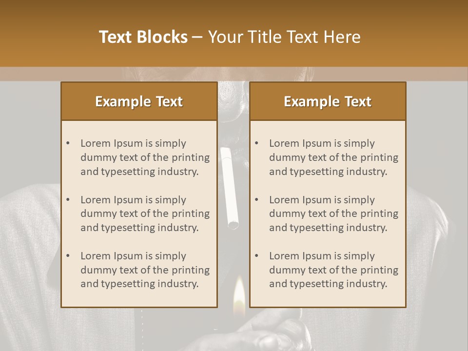 Male Face Habit PowerPoint Template