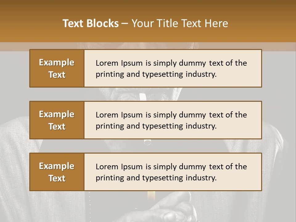 Male Face Habit PowerPoint Template