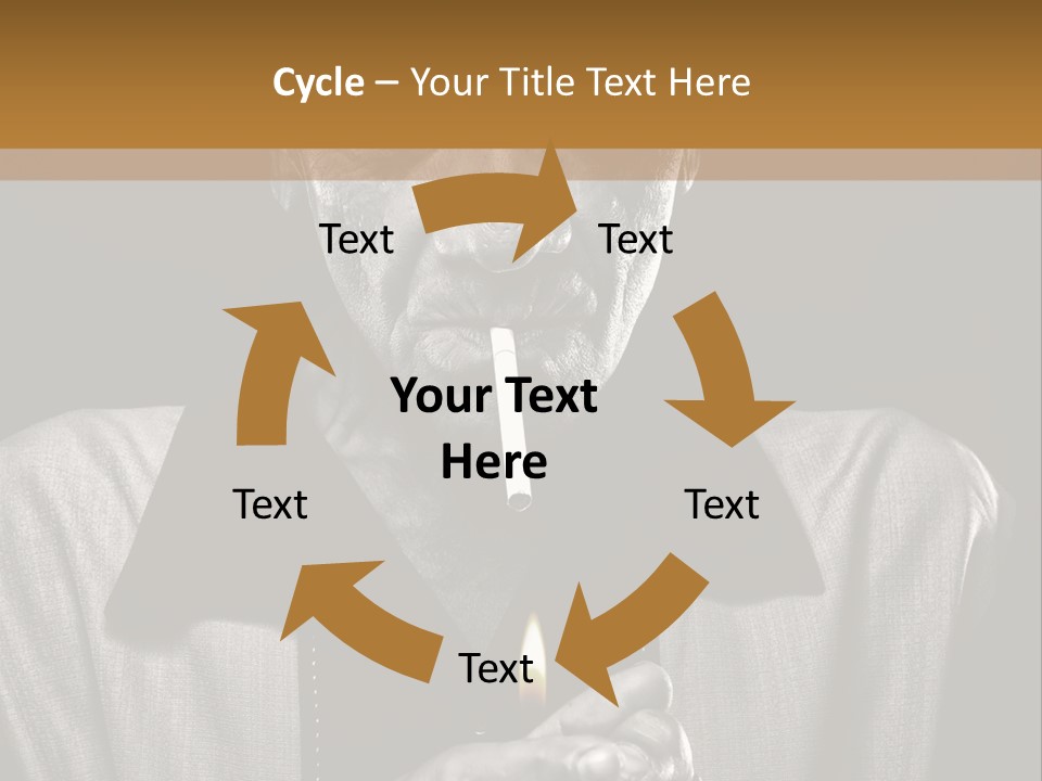 Male Face Habit PowerPoint Template