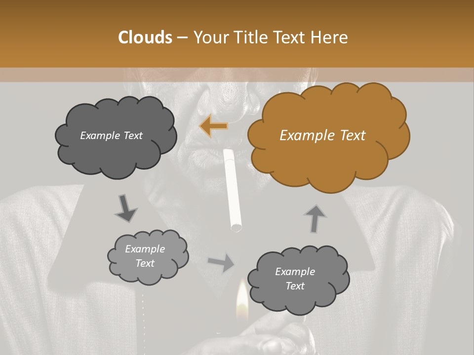 Male Face Habit PowerPoint Template