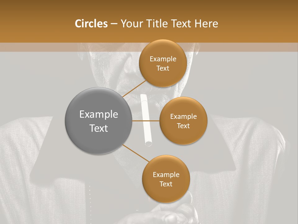 Male Face Habit PowerPoint Template