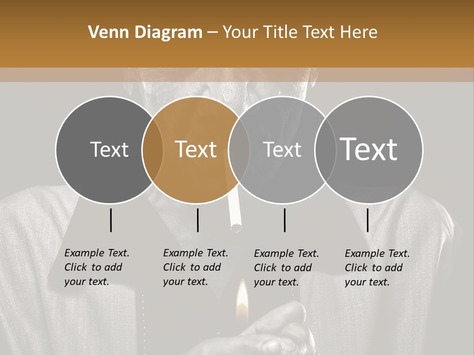 Male Face Habit PowerPoint Template