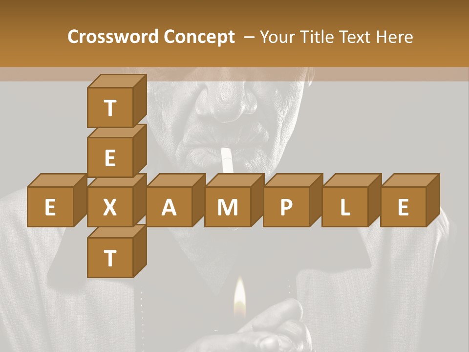 Male Face Habit PowerPoint Template