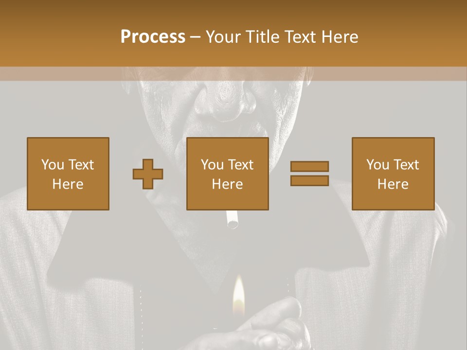 Male Face Habit PowerPoint Template
