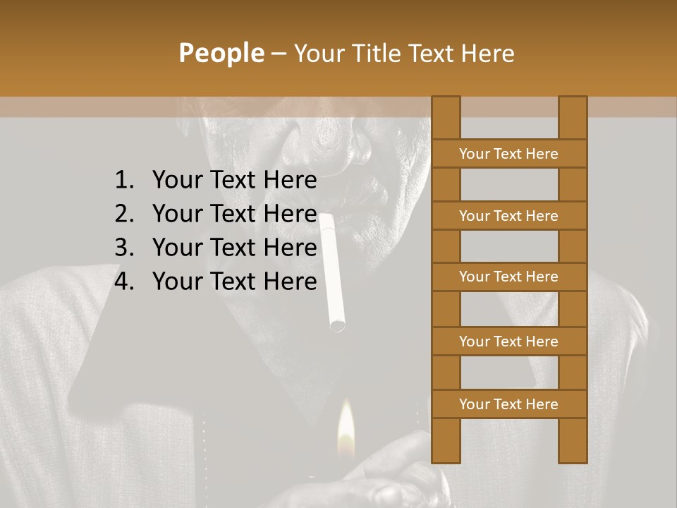 Male Face Habit PowerPoint Template