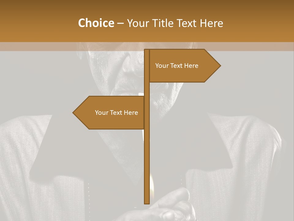 Male Face Habit PowerPoint Template