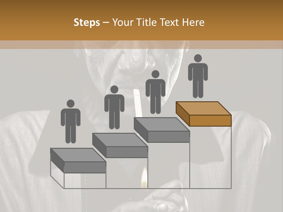 Male Face Habit PowerPoint Template
