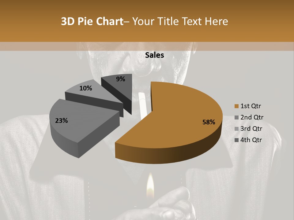 Male Face Habit PowerPoint Template