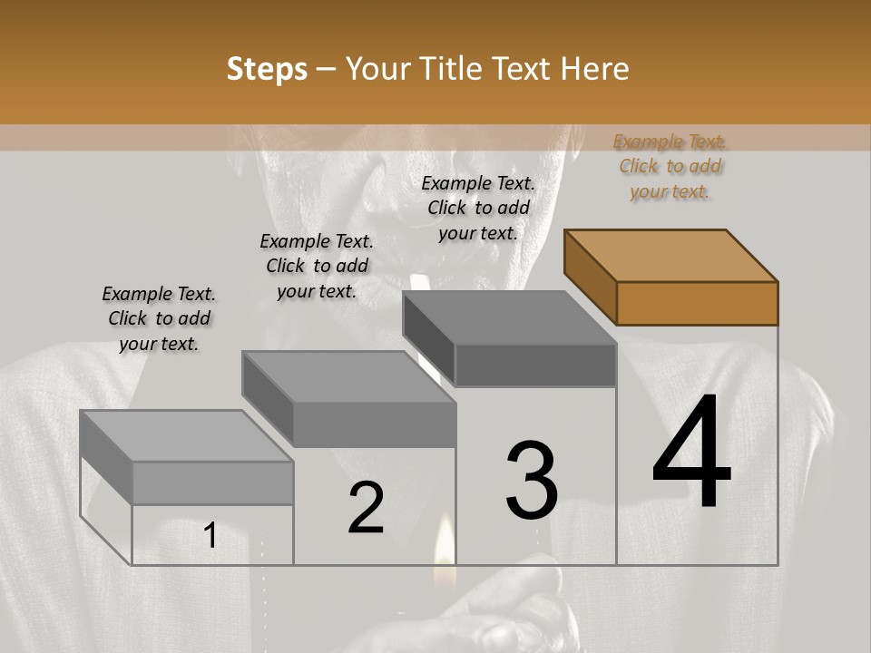 Male Face Habit PowerPoint Template