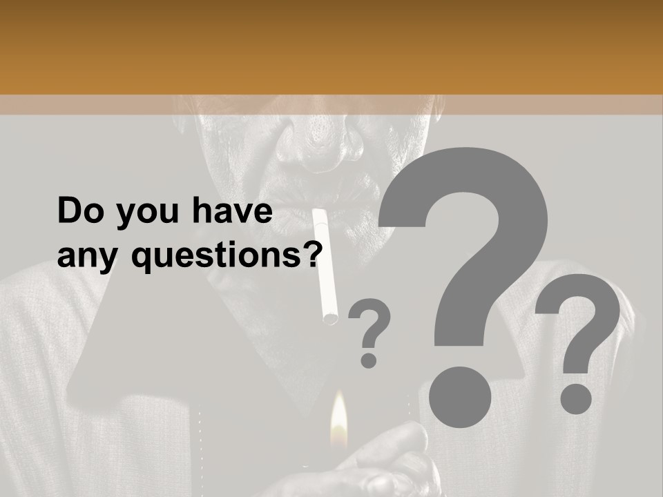 Male Face Habit PowerPoint Template