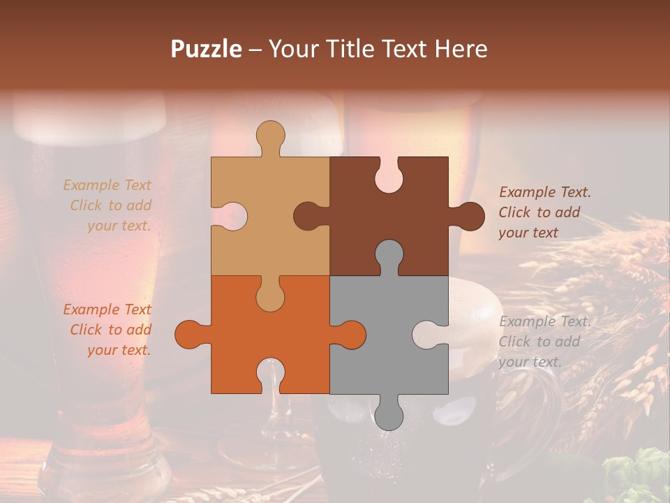 Close Black Lager PowerPoint Template