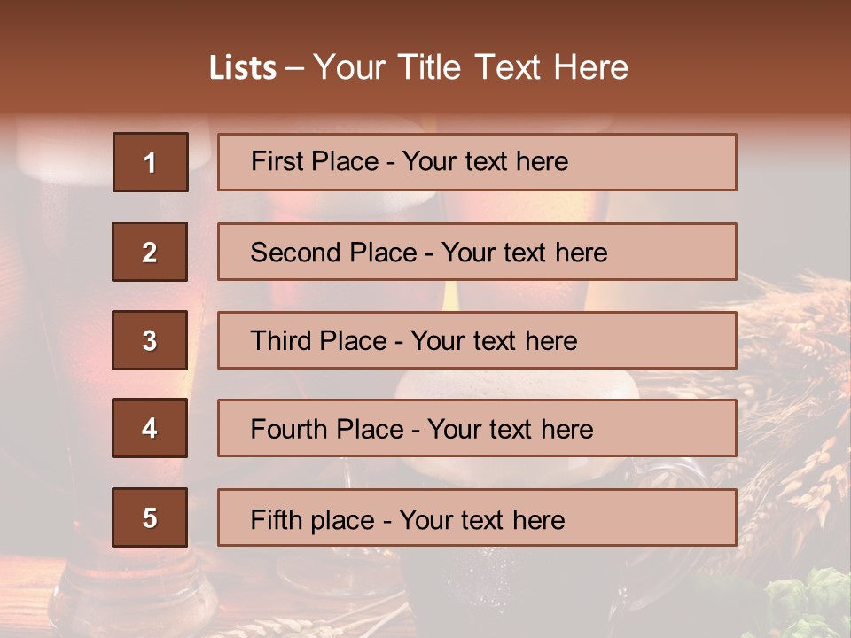Close Black Lager PowerPoint Template