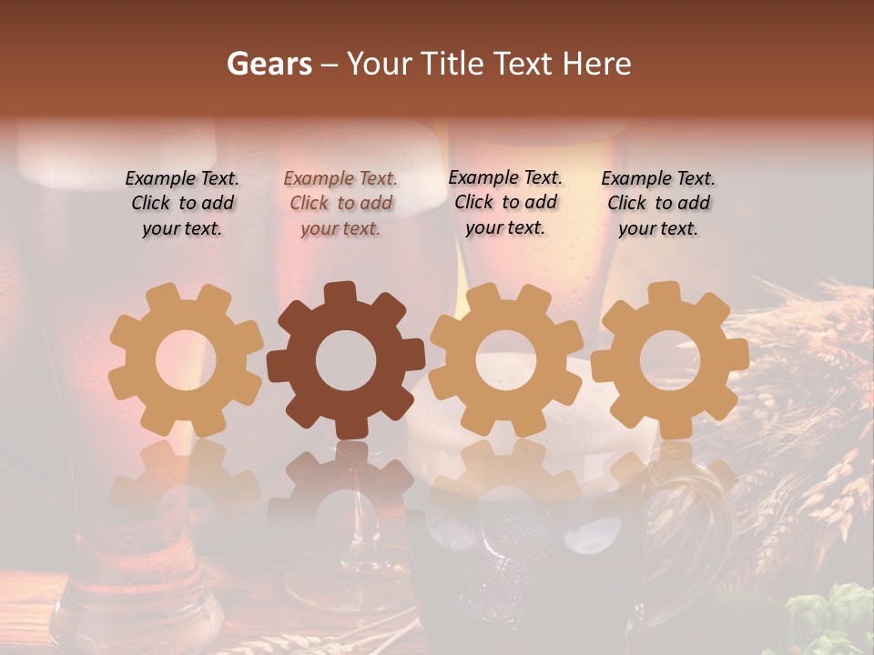 Close Black Lager PowerPoint Template