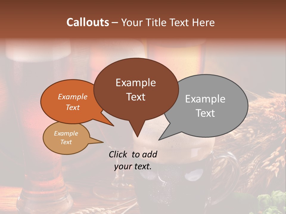 Close Black Lager PowerPoint Template