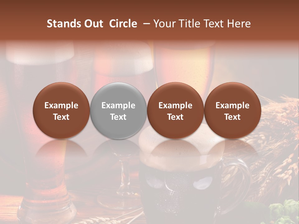 Close Black Lager PowerPoint Template