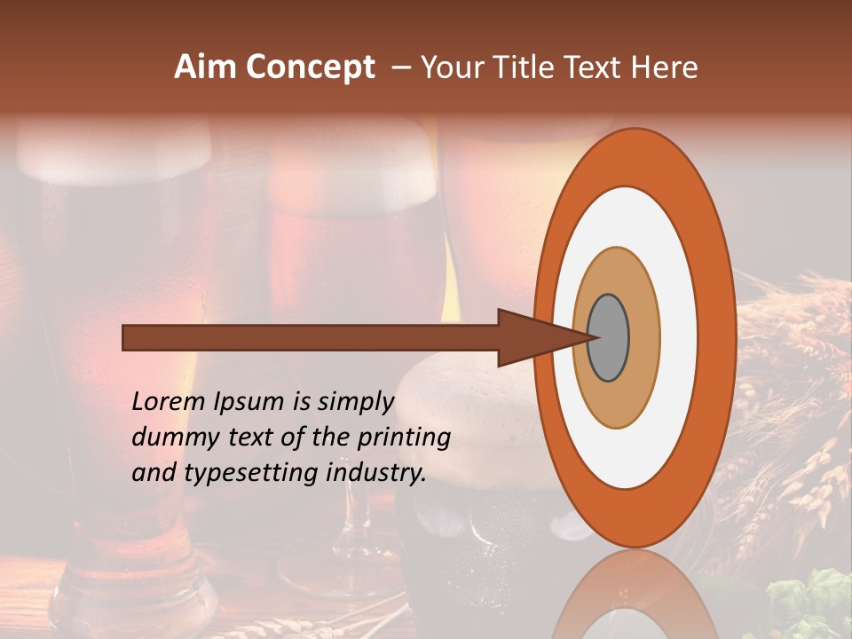 Close Black Lager PowerPoint Template