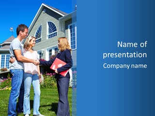 Realtor Handshake Life PowerPoint Template