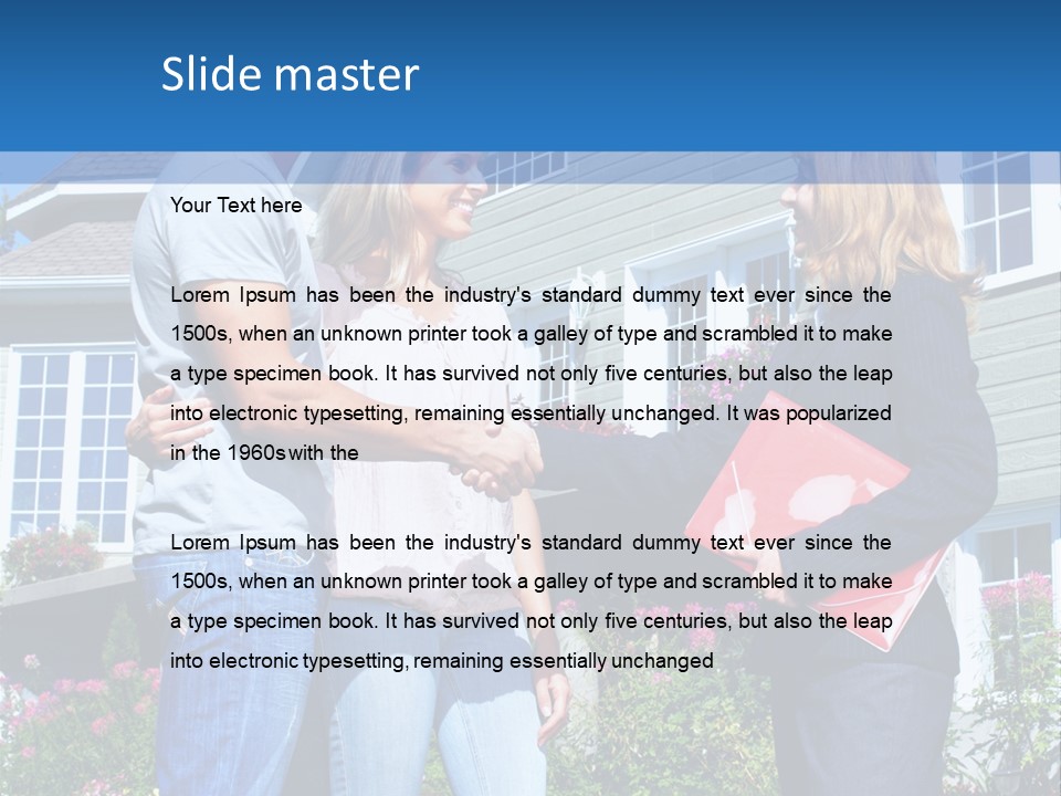 Realtor Handshake Life PowerPoint Template