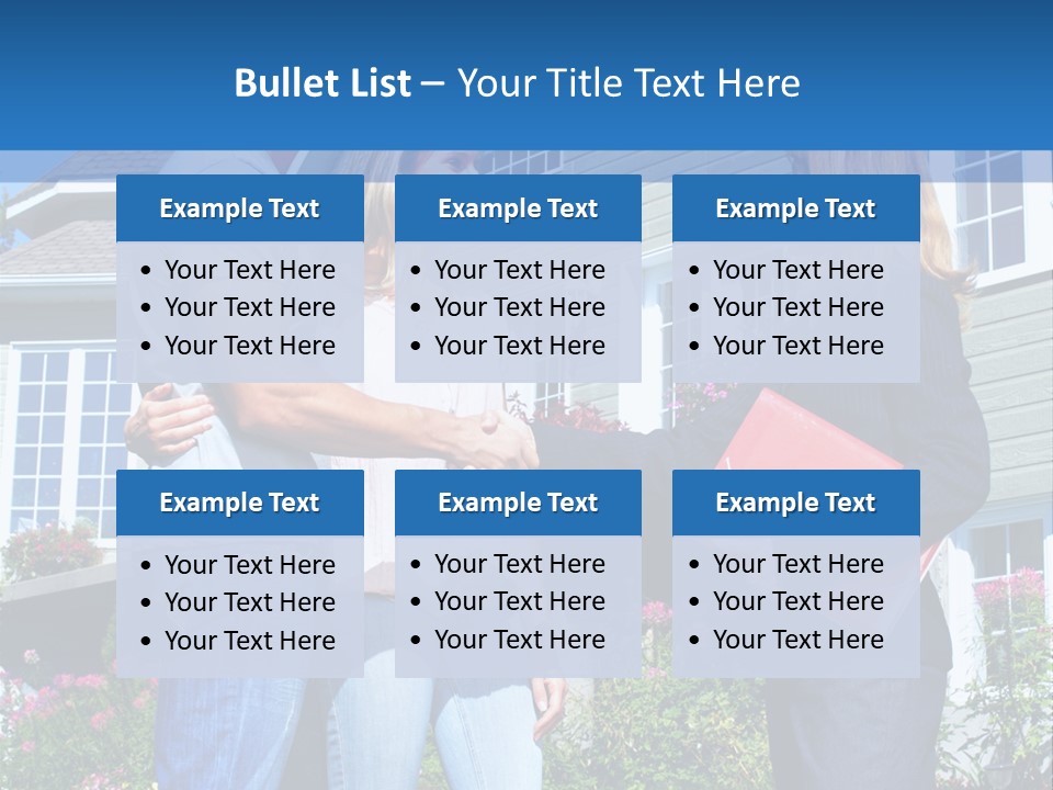 Realtor Handshake Life PowerPoint Template