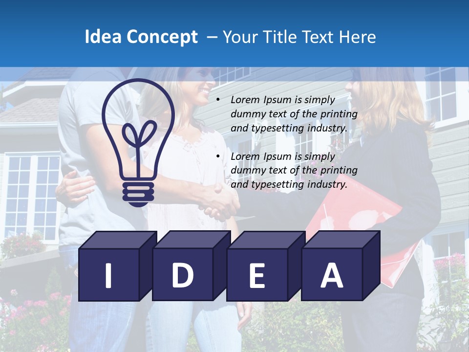 Realtor Handshake Life PowerPoint Template