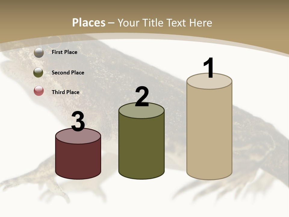 Creature White Background Amphibian PowerPoint Template