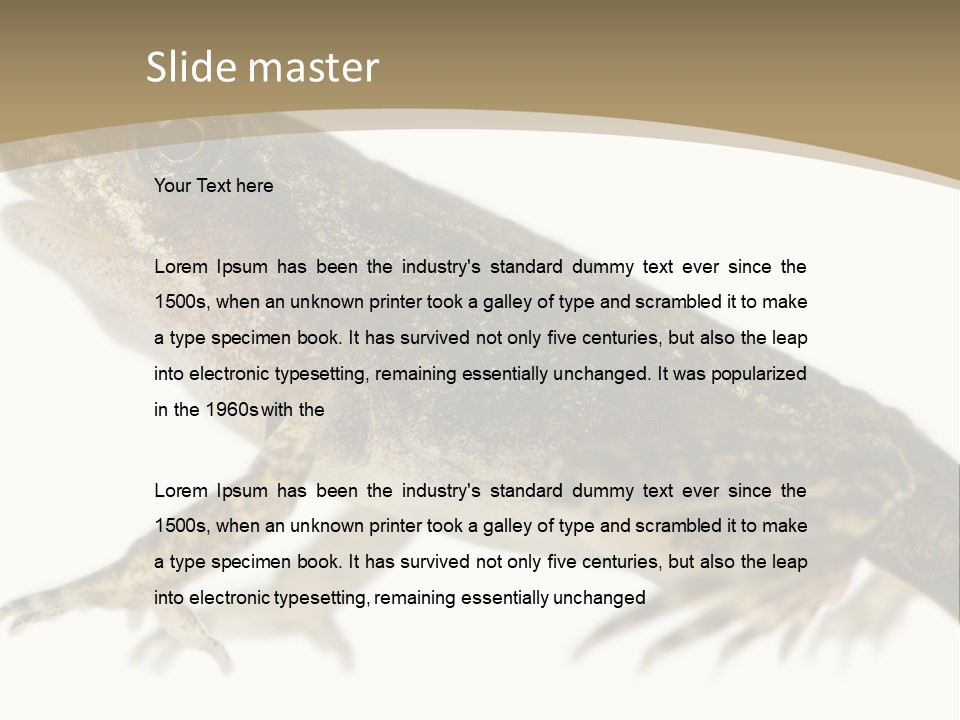 Creature White Background Amphibian PowerPoint Template